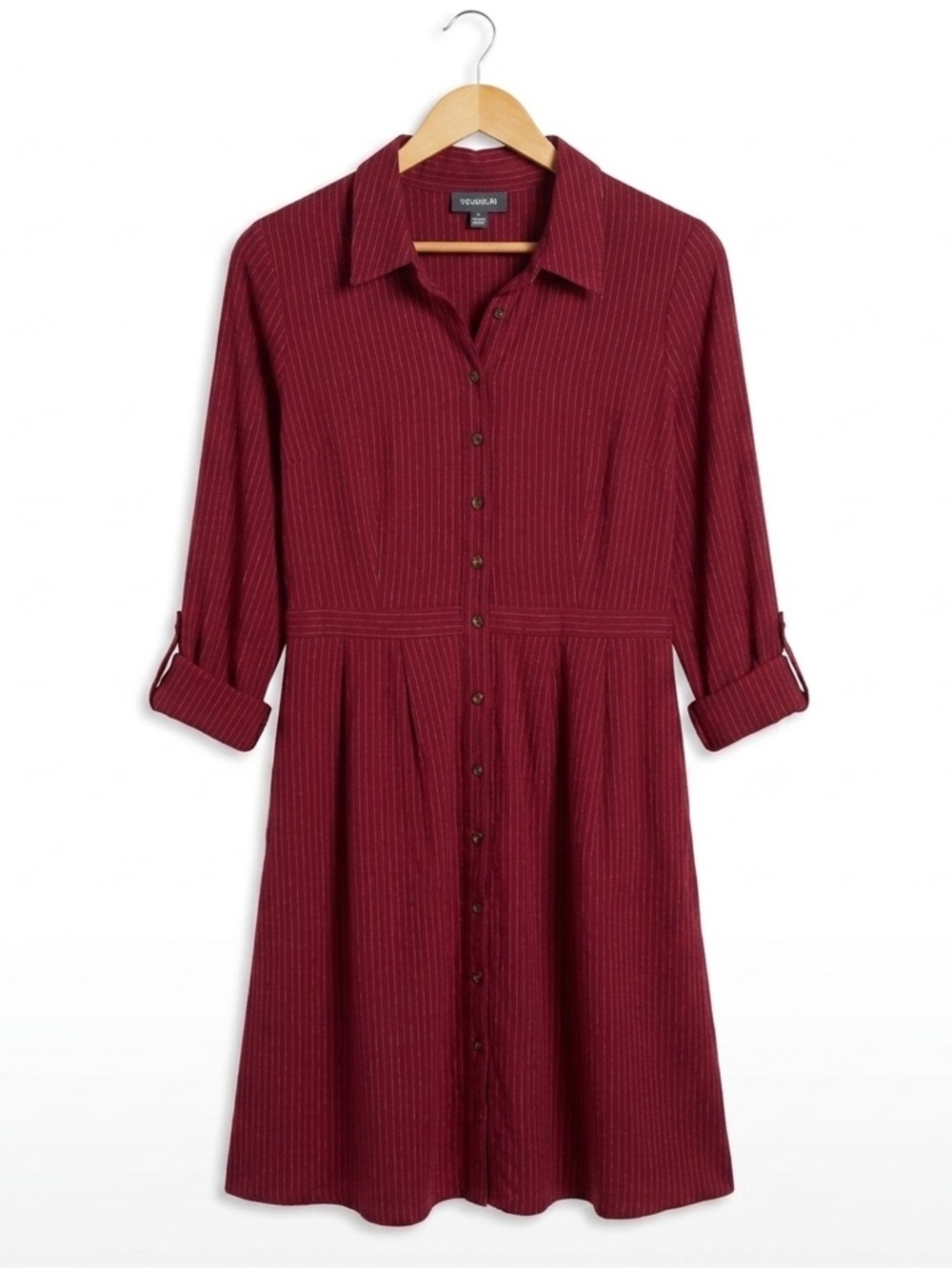 Modcloth Burgundy Long Sleeve Dress Size 10